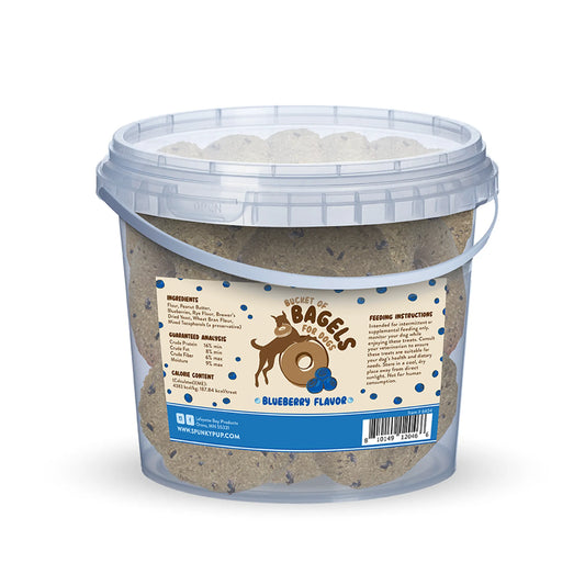 Bucket of Bagels, Dog Treats, Blueberry, 3 lbs